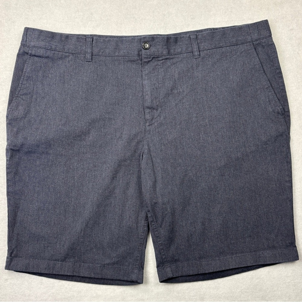 Hawker Rye Mens Heather Blue Chino‎ Shorts Size 44x11 Stretch Cotton MGW20468